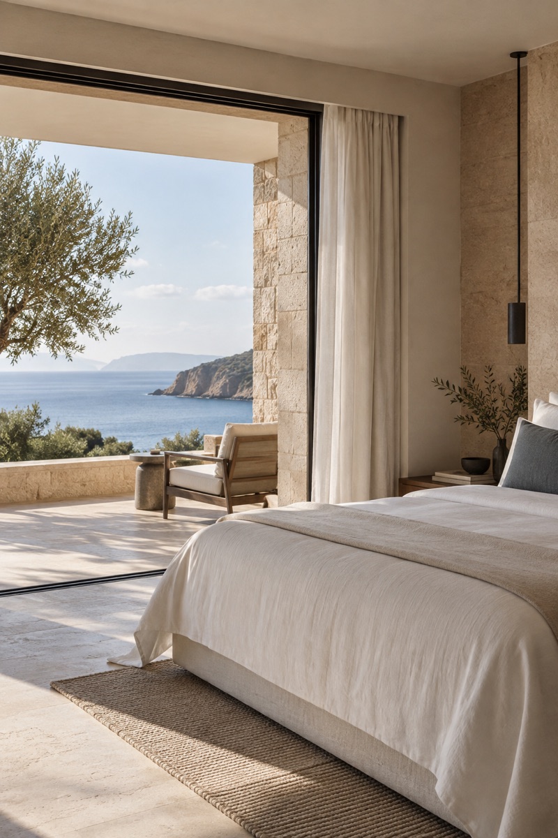 Hotel suite overlooking the Mediterranean